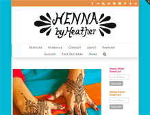 Tablet Screenshot of hennabyheather.com